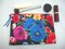 Padded Zipper Cosmetic Jewelry Pouch in Bright Floral Collage Print product 1